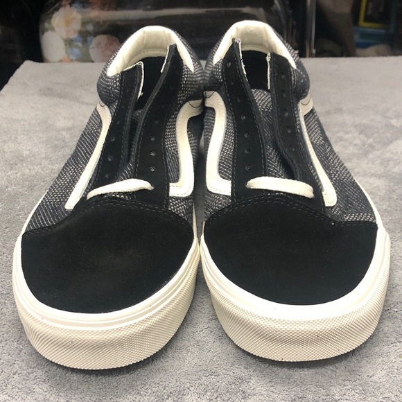 Vans Denim Check Black Old Skool Sneakers - Picture 3 of 5